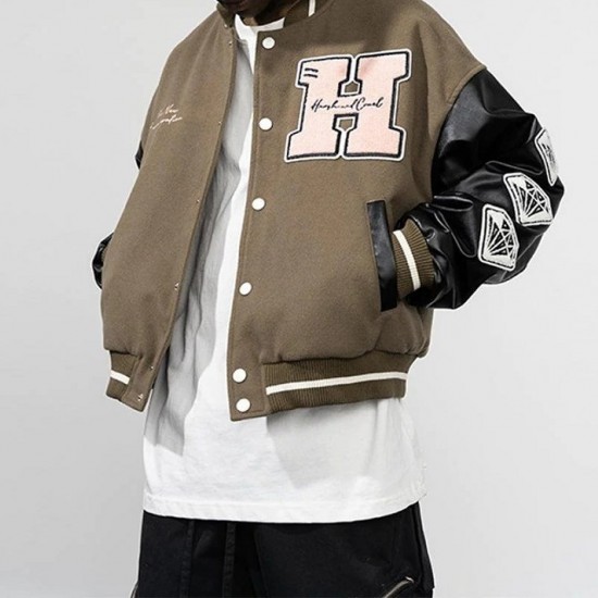Harsh And Cruel New Century Embroidered Varsity Jacket
