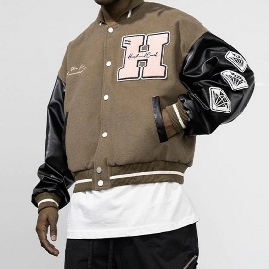 Harsh And Cruel New Century Embroidered Varsity Jacket