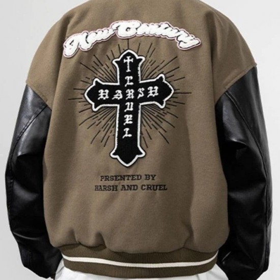 Harsh And Cruel New Century Embroidered Varsity Jacket