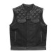 Hunt Club Leather Builder Black Double Diamond Quilted Motorcycle Stinger Biker Vest Hunt Club Leather Builder Black Double Diamond Quilted Motorcycle Stinger Biker Vest