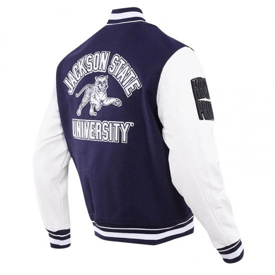 Jackson State University Classic Rib Wool Varsity Jacket Jackson State University Classic Rib Wool Varsity Jacket