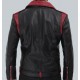 Jimmy Mens Black and Maroon Moto Jacket Jimmy Mens Black and Maroon Moto Jacket