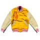 John Geiger Gold and Beige Varsity Jacket John Geiger Gold and Beige Varsity Jacket