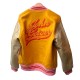 John Geiger Gold and Beige Varsity Jacket John Geiger Gold and Beige Varsity Jacket