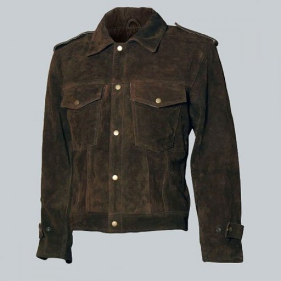 John Lennon Brown Suede Leather Jacket John Lennon Brown Suede Leather Jacket