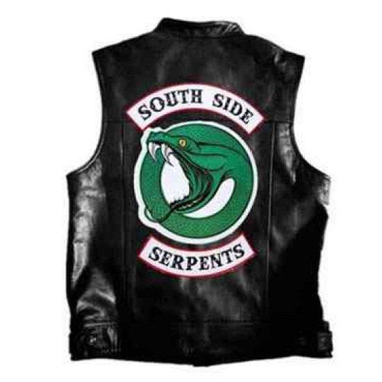 Jughead's South Side Serpents Riverdale Snake Poison Leather Costume Cosplay Jacket With Vest Jughead's South Side Serpents Riverdale Snake Poison Leather Costume Cosplay Jacket With Vest