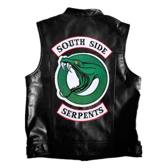 South Side Serpents Riverdale Snake Poison Leather Vest Jacket Motorcycle Jacket Vest