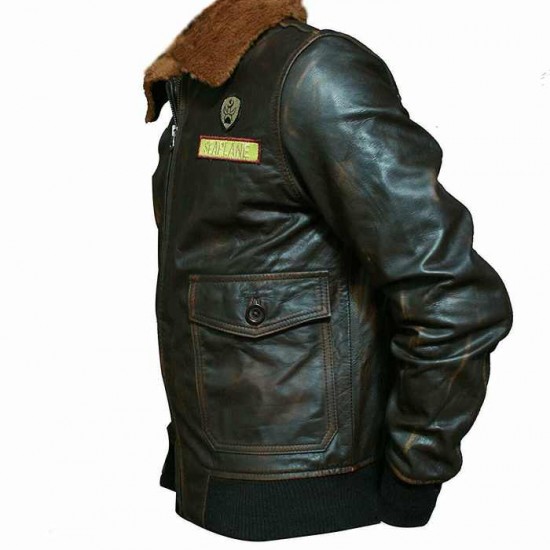 Jumanji 2 Nick Jonas Bomber Leather Jacket Jumanji 2 Nick Jonas Bomber Leather Jacket