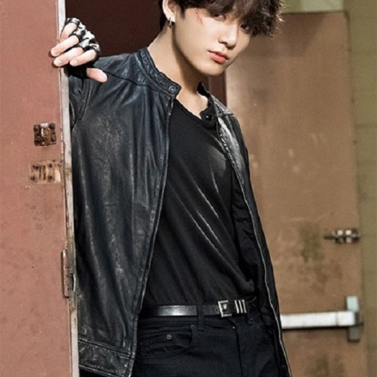 Jungkook Leather Biker Jacket Jungkook Leather Biker Jacket