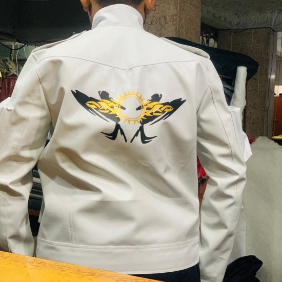New Mens Kyo Kusanagi King Of Fighters Leather Jacket New Mens Kyo Kusanagi King Of Fighters Leather Jacket