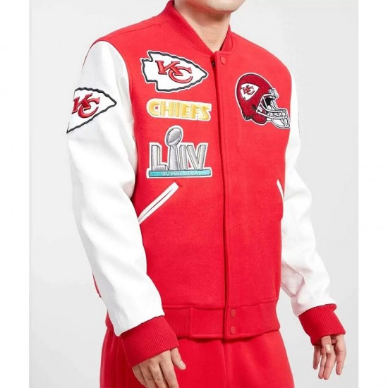 Kansas City Chiefs Logo Red Letterman Jacket Kansas City Chiefs Logo Red Letterman Jacket