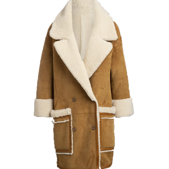 Karlie Kloss Brown Shearling 2022 Coat