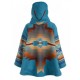 Kelly Reilly Yellowstone Blue Hooded Coat Kelly Reilly Yellowstone Blue Hooded Coat
