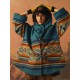 Kelly Reilly Yellowstone Blue Hooded Coat Kelly Reilly Yellowstone Blue Hooded Coat