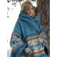 Kelly Reilly Yellowstone Season 03 Wool Blend Beth Dutton Blue Hooded Coat