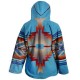 Kelly Reilly Yellowstone Season 03 Wool Blend Beth Dutton Blue Hooded Coat