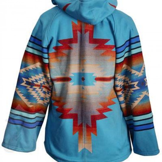 Kelly Reilly Yellowstone Wool Blend Beth Dutton Blue Hooded Coat Kelly Reilly Yellowstone Wool Blend Beth Dutton Blue Hooded Coat
