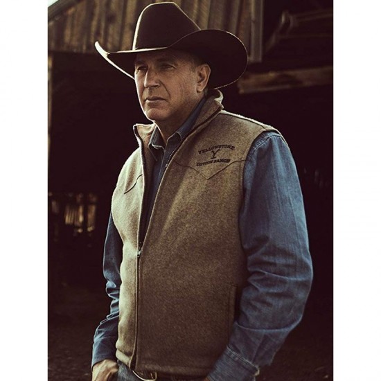 Kevin Costner Yellowstone John Dutton Wool Vest Kevin Costner Yellowstone John Dutton Wool Vest