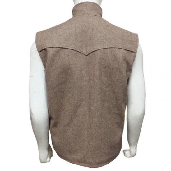 Kevin Costner Yellowstone John Dutton Wool Vest Kevin Costner Yellowstone John Dutton Wool Vest
