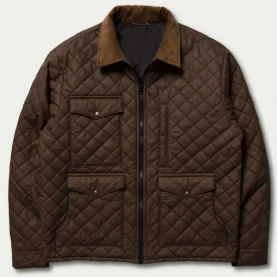 Kevin Costner Yellowstone Season 04 Brown Quilted Jacket Kevin Costner Yellowstone Season 04 Brown Quilted Jacket