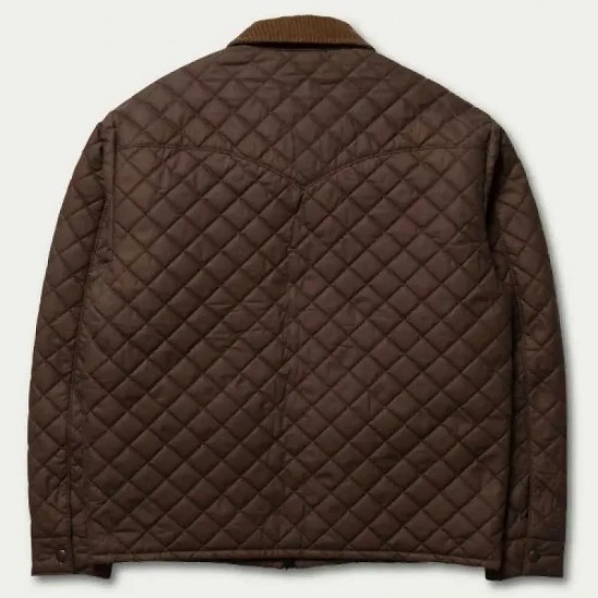 Kevin Costner Yellowstone Season 04 Brown Quilted Jacket Kevin Costner Yellowstone Season 04 Brown Quilted Jacket