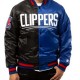 LA Clippers Starter Black Blue Bomber Jacket