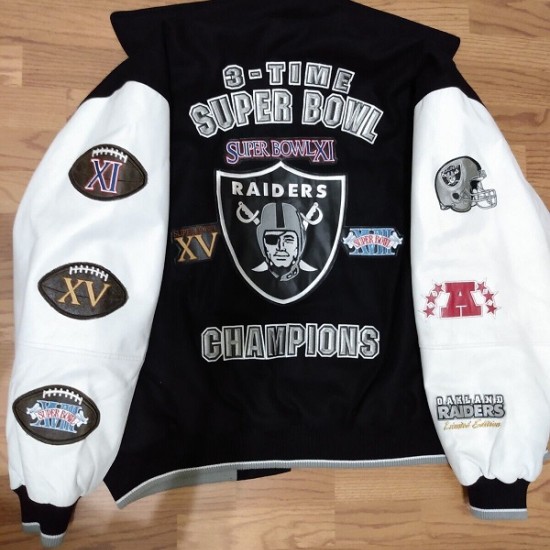 Las Vegas Oakland Raiders Superbowl Leather Jacket Las Vegas Oakland Raiders Superbowl Leather Jacket