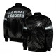Las Vegas Raiders Black Satin Varsity Jacket Las Vegas Raiders Black Satin Varsity Jacket