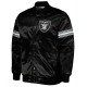 Las Vegas Raiders Black Satin Varsity Jacket Las Vegas Raiders Black Satin Varsity Jacket