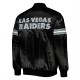 Las Vegas Raiders Black Satin Varsity Jacket Las Vegas Raiders Black Satin Varsity Jacket
