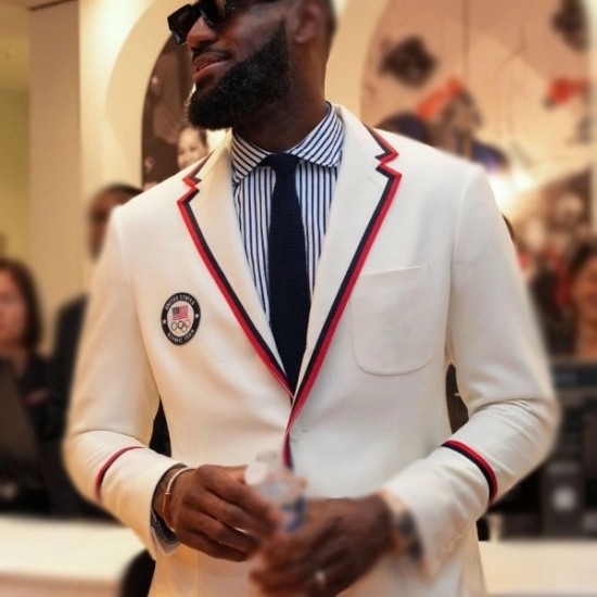 LeBron James Paris Olympics Team USA Blazer LeBron James Paris Olympics Team USA Blazer