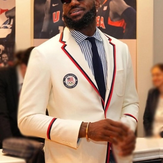 LeBron James Paris Olympics Team USA Blazer LeBron James Paris Olympics Team USA Blazer
