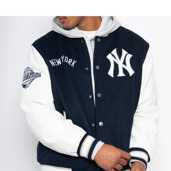Letterman New Era NY Yankees Varsity White Jacket