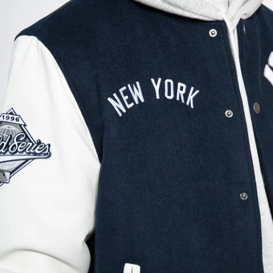 Letterman New Era NY Yankees Varsity White Jacket