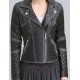 Lexi Black Quilted Asymmetrical Ladies Moto Jacket