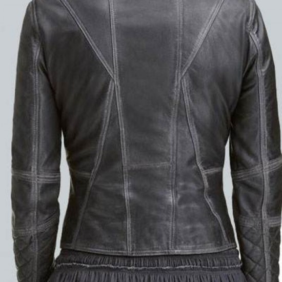 Lexi Black Quilted Asymmetrical Ladies Moto Jacket Lexi Black Quilted Asymmetrical Ladies Moto Jacket