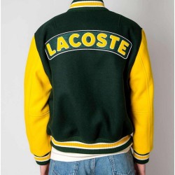 Live Two-Tone Yellow and Green Letterman Jacket