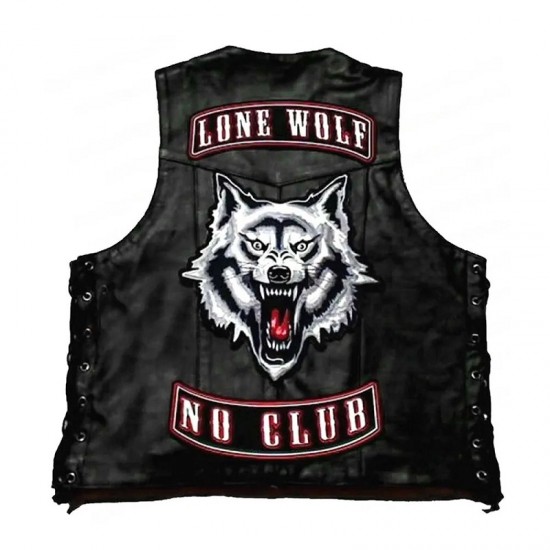 Lone Wolf Biker Leather Vest