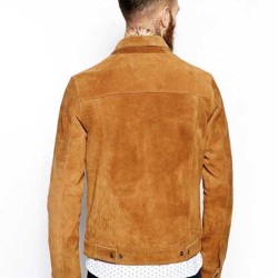 Longmire-Sheriff Men's Brown Suede Leather Jacket