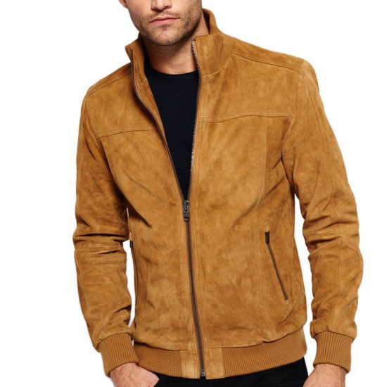 Longmire-Sheriff New Men's Brown Suede Leather Jacket            