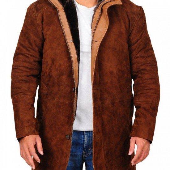 Longmire-Sheriff Walt Robert Taylor Longmire Suede Leather Coat Jacket