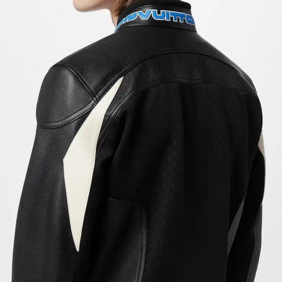 Louis Vuitton Leather Mix Biker Jacket Louis Vuitton Leather Mix Biker Jacket