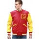 Red M Logo Letterman MJ Thriller Bomber Varsity Jacket Michael Jackson Thriller Jacket Red M Logo Letterman MJ Thriller Bomber Varsity Jacket Michael Jackson Thriller Jacket