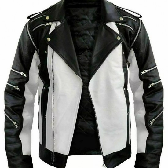 MJ Michael Jackson Black Beat It Pepsi Real Leather Jacket MJ Michael Jackson Black Beat It Pepsi Real Leather Jacket