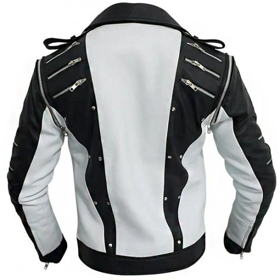 MJ Michael Jackson Black Beat It Pepsi Real Leather Jacket MJ Michael Jackson Black Beat It Pepsi Real Leather Jacket