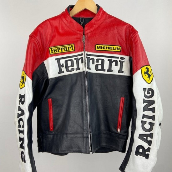 MS Ferrari Racing Leather Jacket MS Ferrari Racing Leather Jacket
