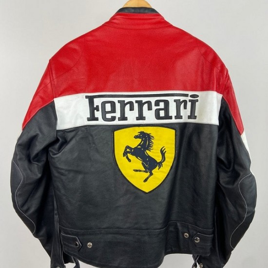 MS Ferrari Racing Leather Jacket MS Ferrari Racing Leather Jacket