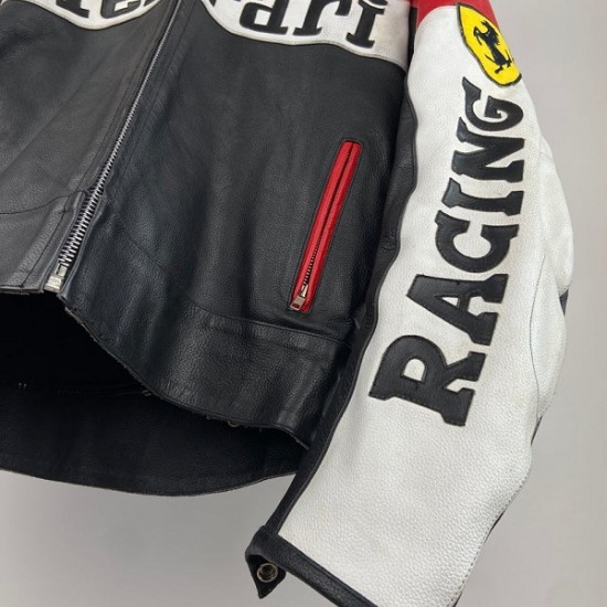 MS Ferrari Racing Leather Jacket MS Ferrari Racing Leather Jacket