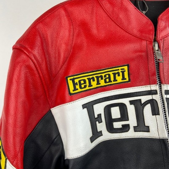 MS Ferrari Racing Leather Jacket MS Ferrari Racing Leather Jacket