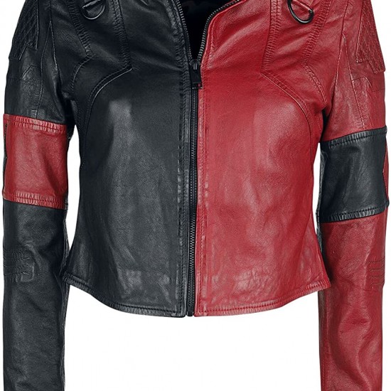 Margot Robbie Suicide Squad 2 Harley Quinn 2021 Cosplay Costume Short Leather Jacket